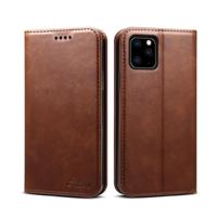 Suteni kalf textuur horizontale Flip lederen draagtas met houder & card slots & Wallet voor iPhone XI Max (2019) (bruin) - thumbnail