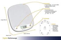 TFA Dostmann 50.2003.02 Keukenweegschaal Digitaal Met wandbevestiging Weegbereik (max.)=5000 g Wit 155 x 200 x 15 - thumbnail