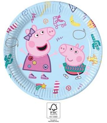 Peppa Pig Bordjes Blauw (8st)