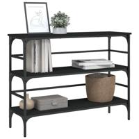 Wandtafel 100x32x75 cm bewerkt hout zwart - thumbnail