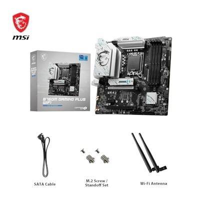 Moederbord - MSI - B760M GAMING PLUS WIFI Intel B760 LGA 1700 micro ATX - thumbnail