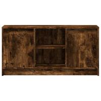 Tv-meubel met LED 100x34x50 cm bewerkt hout gerookt eikenkleur - thumbnail