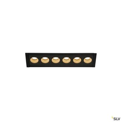 SLV Led inbouwlampMilandos 6-lichts 6x160 lumen zwart - 1005416