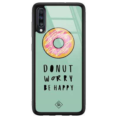 Samsung Galaxy A50 glazen hardcase - Donut worry Samsung Galaxy A50 glazen hardcase - Donut worry