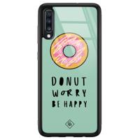 Samsung Galaxy A50 glazen hardcase - Donut worry - thumbnail