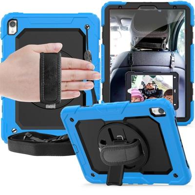 Schokbestendige kleurrijke silicagel + PC beschermende case voor iPad Pro 11 inch (2018) met houder & schouderriem & hand riem & pen sleuf (baby blau Schokbestendige kleurrijke silicagel + PC beschermende case voor iPad Pro 11 inch (2018) met houder & schouderriem & hand riem & pen sleuf (baby blau