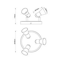 Brilliant PlafondspotSanny 3-lichts - G15434/77 - thumbnail