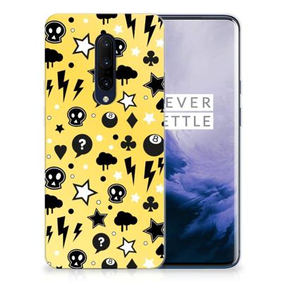 Silicone Back Case OnePlus 7 Pro Punk Geel Silicone Back Case OnePlus 7 Pro Punk Geel