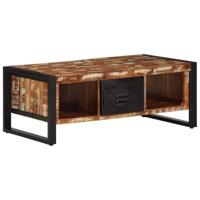 Salontafel 90x50x36 cm massief gerecycled hout meerkleurig - thumbnail