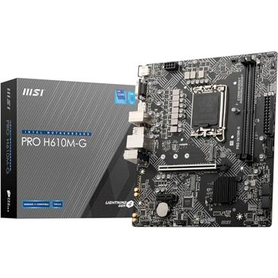 MSI pro h610m-g socket 1700 moederbord (gb-lan, sound, µatx)