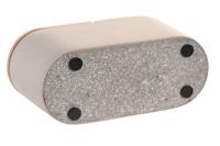 Glas DKD Home Decor 11 X 4,5 X 6 CM Natuurlijk Grijs Cement - thumbnail