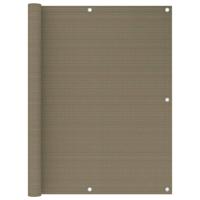 VidaXL Balkonscherm 120x500 cm hdpe taupe - thumbnail