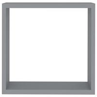 Wandschappen kubus 3 st MDF grijs - thumbnail