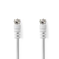 Nedis Satelliet- en Antennekabel | F-Male | F-Male | Vernikkeld | 75 Ohm | Dubbel Afgeschermd | 1.50 m | Rond | PVC | Wit | Label - CSGL41000WT15 - thumbnail