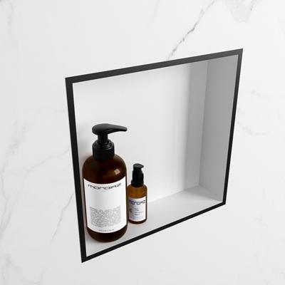 MONDIAZ EASY Nis 29,5x29,5cm in solid surface kleur Urban | Talc. 1 vak geschikt voor in- of opbouw MONDIAZ EASY Nis 29,5x29,5cm in solid surface kleur Urban | Talc. 1 vak geschikt voor in- of opbouw