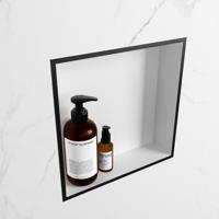 MONDIAZ EASY Nis 29,5x29,5cm in solid surface kleur Urban | Talc. 1 vak geschikt voor in- of opbouw - thumbnail