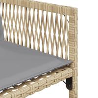 17-delige Tuinset met kussens poly rattan gemengd beige - thumbnail