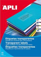 Apli Transparante etiketten ft 70 x 37 mm (b x h), 480 stuks, 24 per blad, doos van 20 blad - thumbnail
