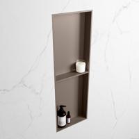 MONDIAZ EASY Nis 149,5x29,5cm in solid surface kleur Smoke | Smoke. 2 vakken geschikt voor in- of opbouw - thumbnail