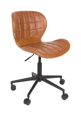 Zuiver Bureaustoel 'OMG' PU leer, kleur Bruin