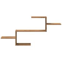 Wandschap 104x15x49 cm bewerkt hout artisanaal eikenkleurig - thumbnail