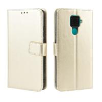 Retro Crazy Horse textuur horizontale Flip lederen case voor Huawei Nova 5i Pro/mate 30 lite met houder & kaartsleuven & fotolijstjes (goud) - thumbnail