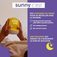 Kinderwekker - MORPHÉE - SUNNY - 365 audio-ontdekkingen - Nachtlampje - Educatieve dag/nachtwekker - Geel - thumbnail