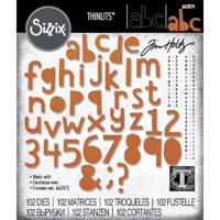 Sizzix • die set 102pcs alphanumeric cutout lower by tim holtz - thumbnail