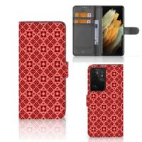Samsung Galaxy S21 Ultra | Telefoon Hoesje | Batik Rood - thumbnail