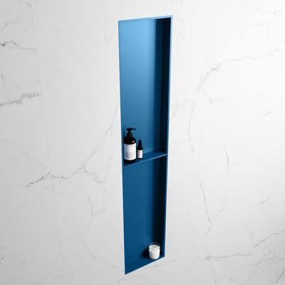 MONDIAZ EASY Nis 89,5x29,5cm in solid surface kleur Jeans | Jeans. 2 vakken geschikt voor in- of opbouw MONDIAZ EASY Nis 89,5x29,5cm in solid surface kleur Jeans | Jeans. 2 vakken geschikt voor in- of opbouw