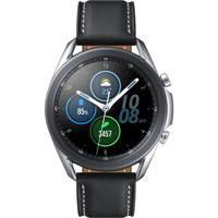 Samsung Galaxy Watch 3 Smartwatch Bluetooth, behuizing 45 mm, staal, lederen band, valherkenning, sportbewaking, accu 340 mAh, IP68, zilver (Mystic Silver) [Italiaanse versie] - thumbnail