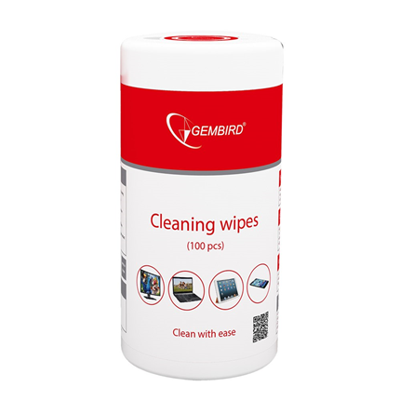 Gembird CK-WW100-01 computerreinigingskit LCD/TFT/Plasma Droge doekjes voor apparatuurreiniging