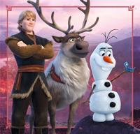 Disney Clementoni legpuzzel super color vierkant frozen, 3x48st. - thumbnail