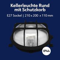 Müller-Licht Rund Lamp voor vochtige ruimte E27 Zwart - thumbnail
