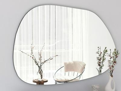Asymmetrische spiegel AMOREUX zwart/spiegelglas Asymmetrische spiegel AMOREUX zwart/spiegelglas