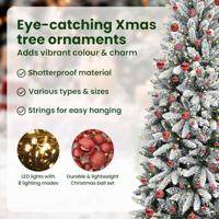 VidaXL Kunstkerstboom wit 210 cm pvc en plastic en staal en pe - thumbnail