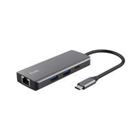 Trust Dalyx 6-in-1 USB-C-adapter USB Hub Zilver - thumbnail