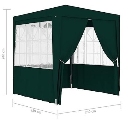 Partytent met zijwanden professioneel 90 g/m 2,5x2,5 m groen - thumbnail