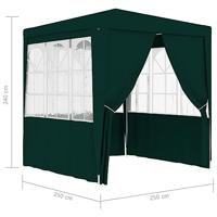 VidaXL Partytent met zijwanden professioneel 90 g/m² 2,5x2,5 m groen - thumbnail