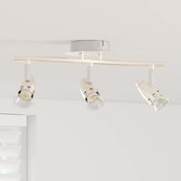 VidaXL Plafondspot met schijnwerpers nikkel 36,5 x 10 x 12,5 cm metaal - thumbnail