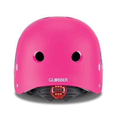 Globber helm elite lights pink flowers