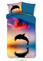 Good Morning Kinderdekbedovertrek "dolfijn" - Multi - (140x200/220 cm) - Katoen - thumbnail