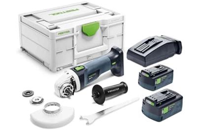 Festool AGC 18-125 5,0 EBI-Plus Accu Haakse Slijper 125mm 18V 5.0Ah in Systainer - 577700