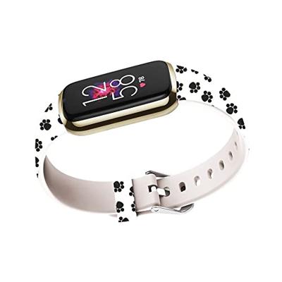 Fitbit Luxe - Sportbandje met print - Maat: Large - Hondenpootjes Fitbit Luxe - Sportbandje met print - Maat: Large - Hondenpootjes