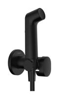 Hansgrohe bidethanddouche 1jet EcoSmart voor warm water met douchehouder en doucheslang 125 cm, mat zwart - thumbnail
