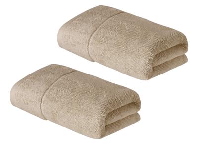 LIVARNO home 2 Handdoeken 50 x 100 cm (Beige)