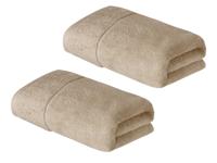 LIVARNO home 2 Handdoeken 50 x 100 cm (Beige) - thumbnail
