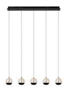 Lucide SENTUBAL - Hanglamp - LED Dimb. - 5x5,3W 2700K - Zwart - thumbnail