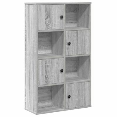 Boekenkast 60x24x101,5 cm bewerkt hout grijs sonoma eikenkleur
