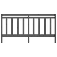 Hoofdbord 206x4x100 cm massief grenenhout grijs - thumbnail